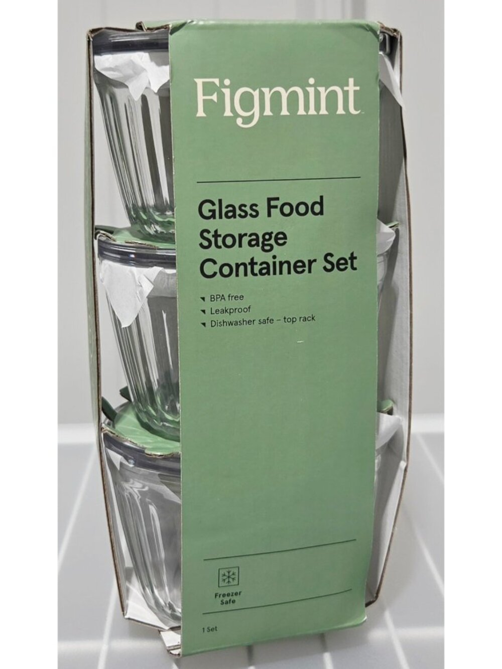 Figmint 3 Pack Glass Food Storage Bowl 1 Cup Size w/ Seal & Vent Lock Tight Lid